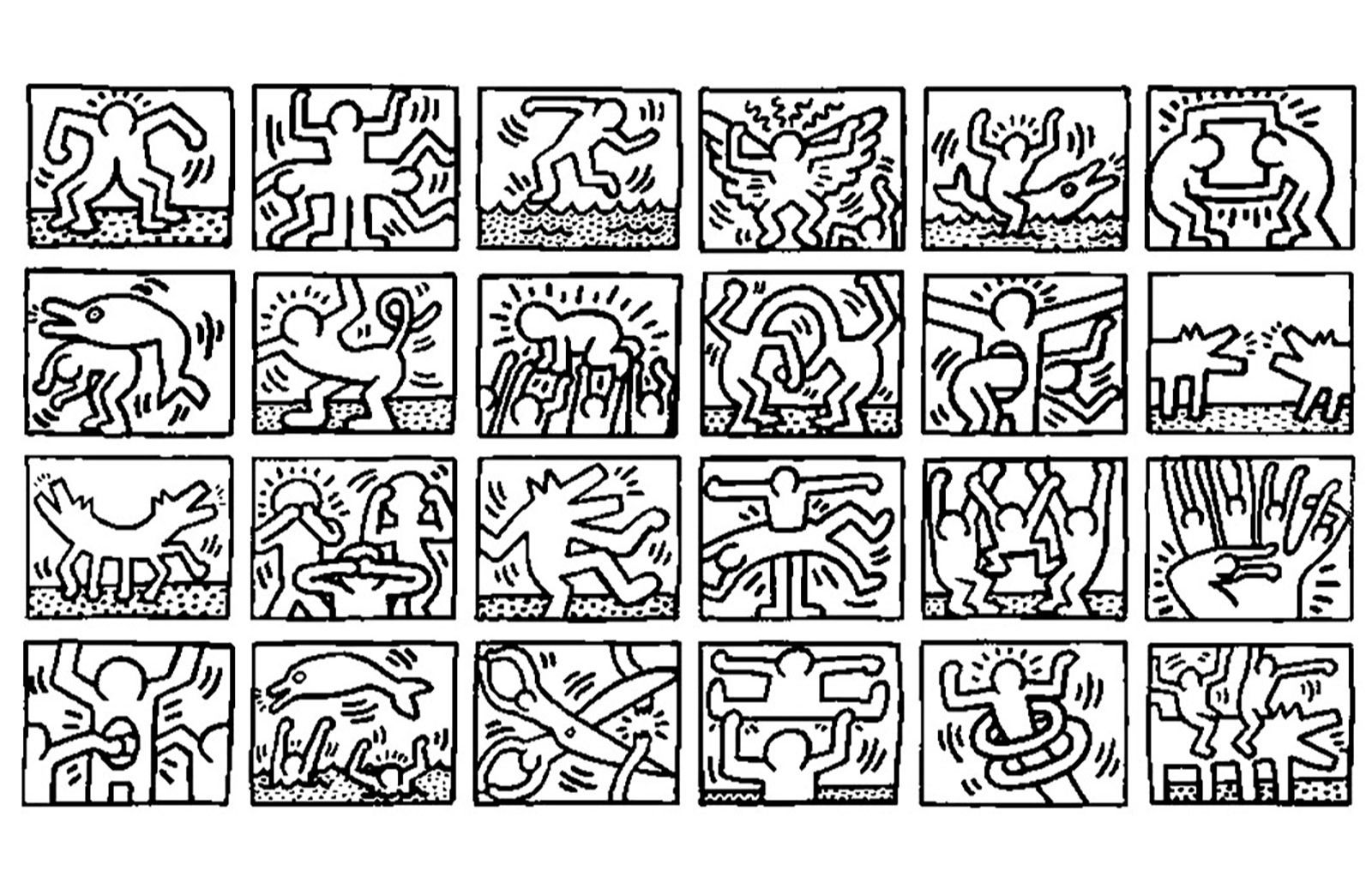 RETROSPECT B&W by Keith Haring