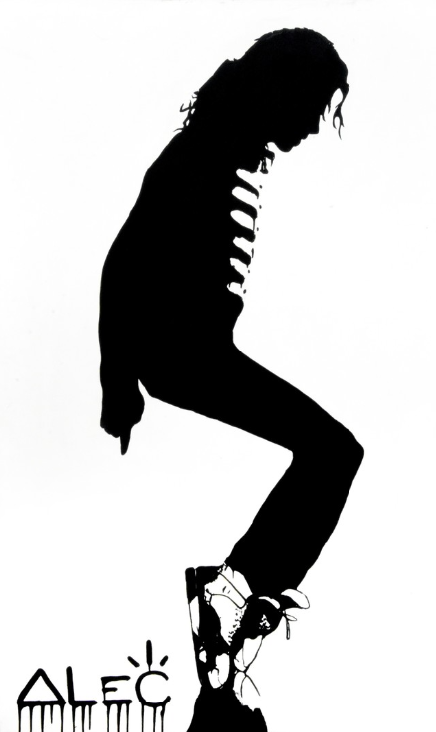 White MJ Moonwalk by Alec Monopoly