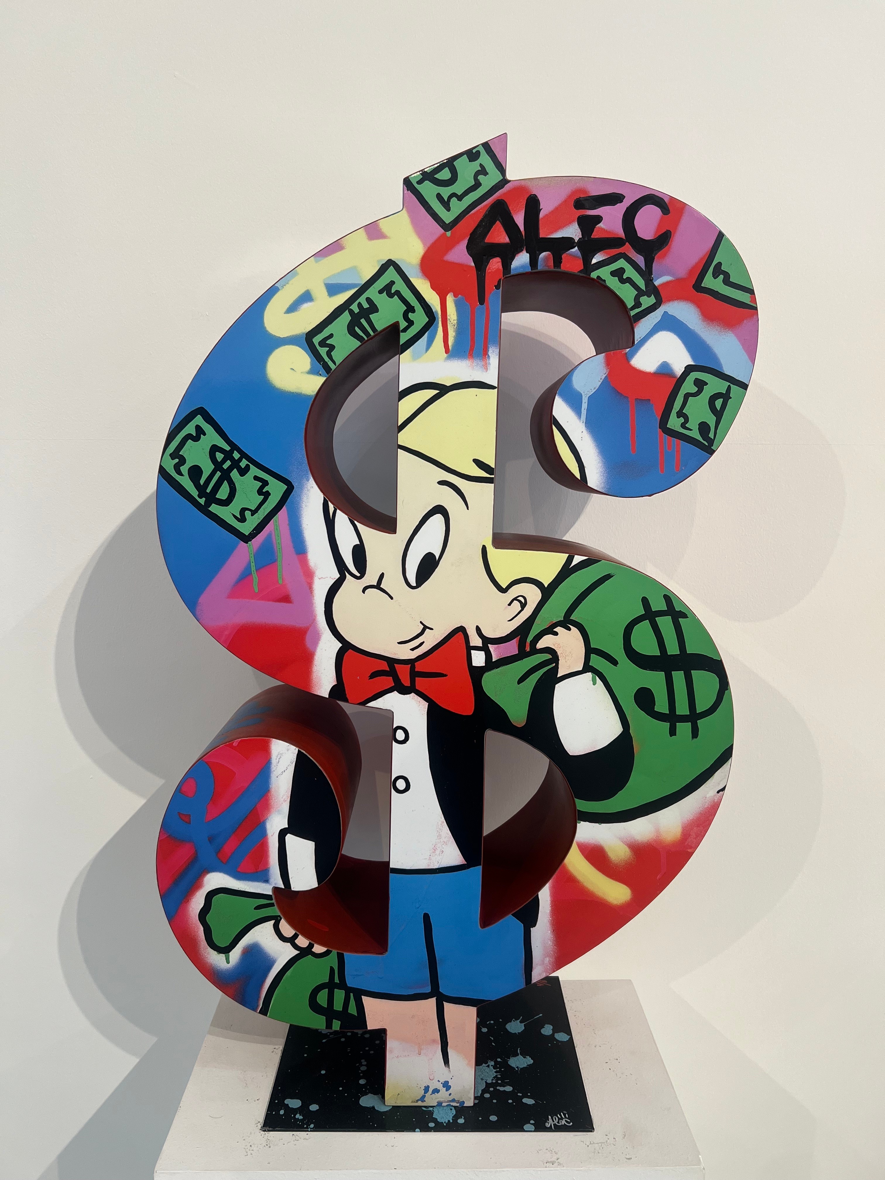 Dollar Sign Sculpture by Alec Monopoly