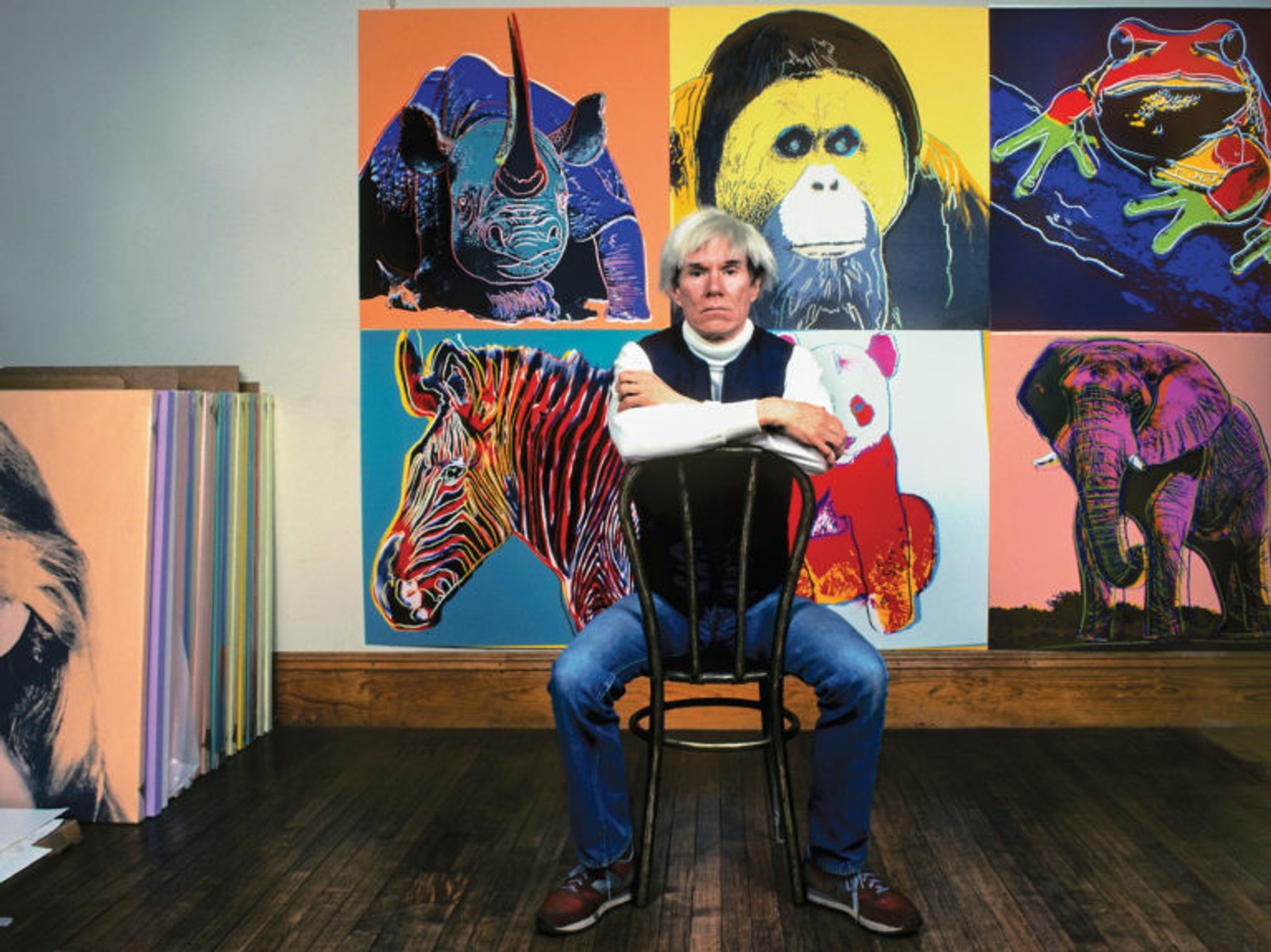 Andy Warhol in art gallery