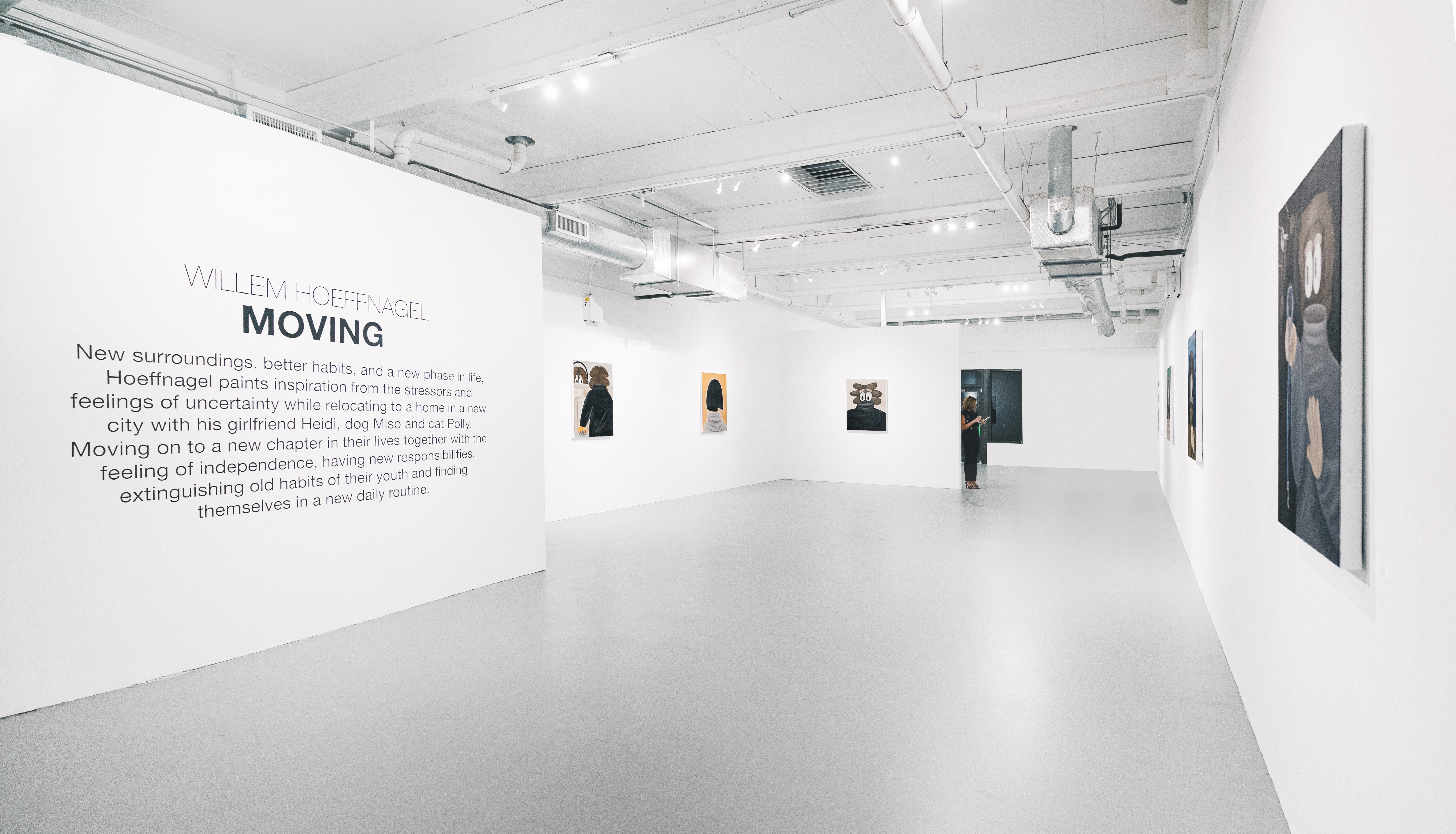 Interior of art gallery