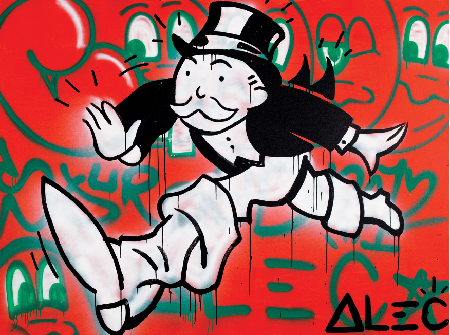 Red & Green Monopoly Boots by Alec Monopoly