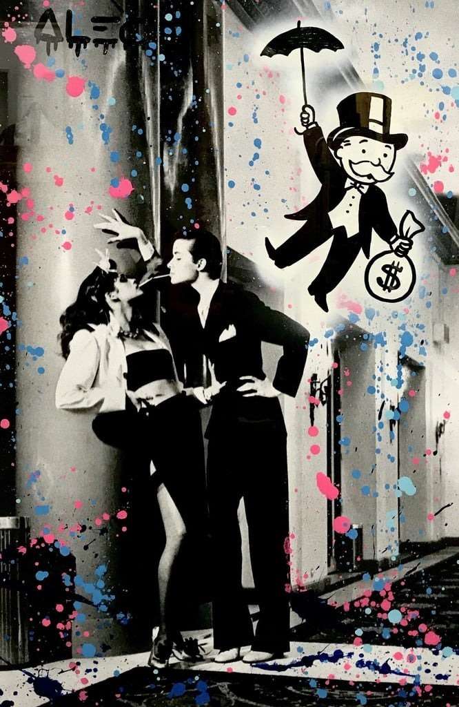 Umbrella Kisses by Alec Monopoly x Helmut Newton