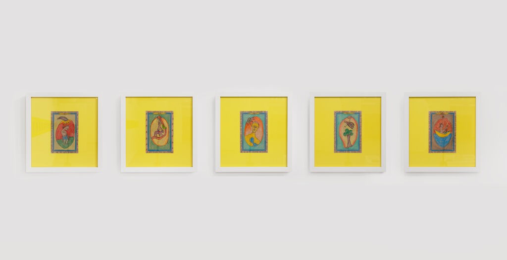 Collection Of 5 Fruit Series Artworks by Frédéric Bruly Bouabré