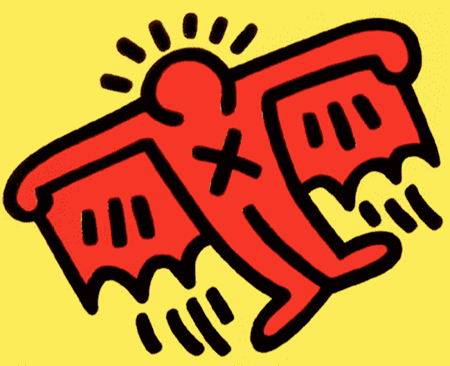 Flying Devil Icon by Keith Haring