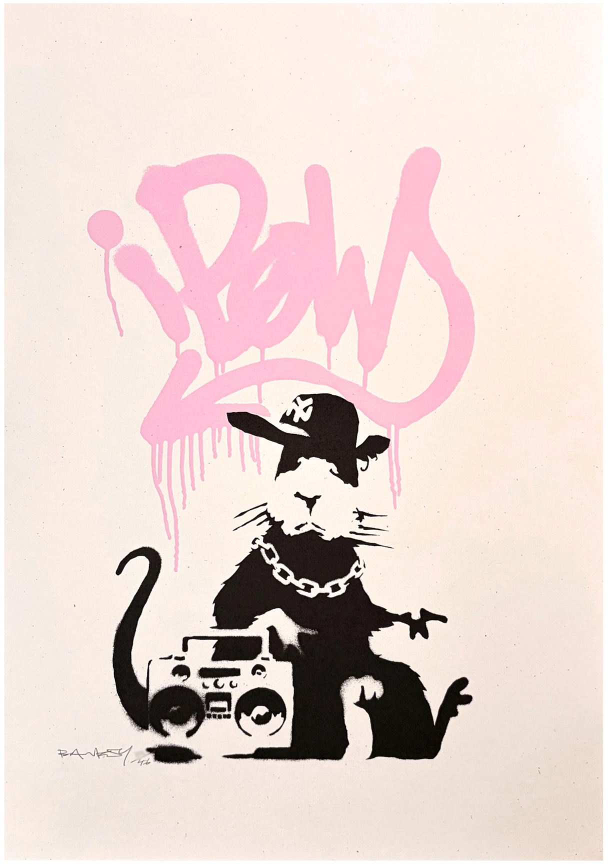 Gangsta Rat (Pink) by Banksy