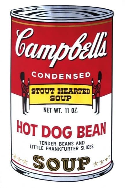 Campbell’s Hot Dog Bean By Andy Warhol
