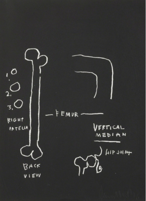 FEMUR, FROM ANATOMY SERIES by Jean-Michel Basquiat