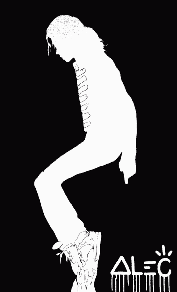 Black MJ Moonwalk by Alec Monopoly