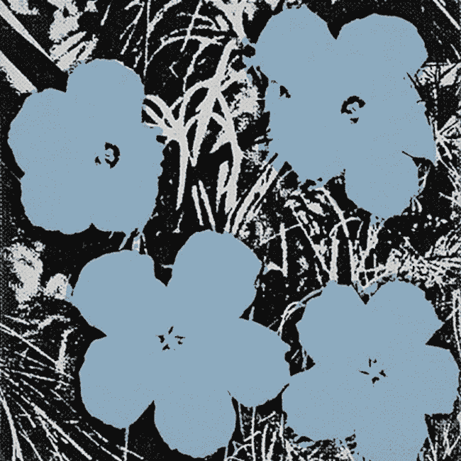 5 Inch Flower Painting By Andy Warhol