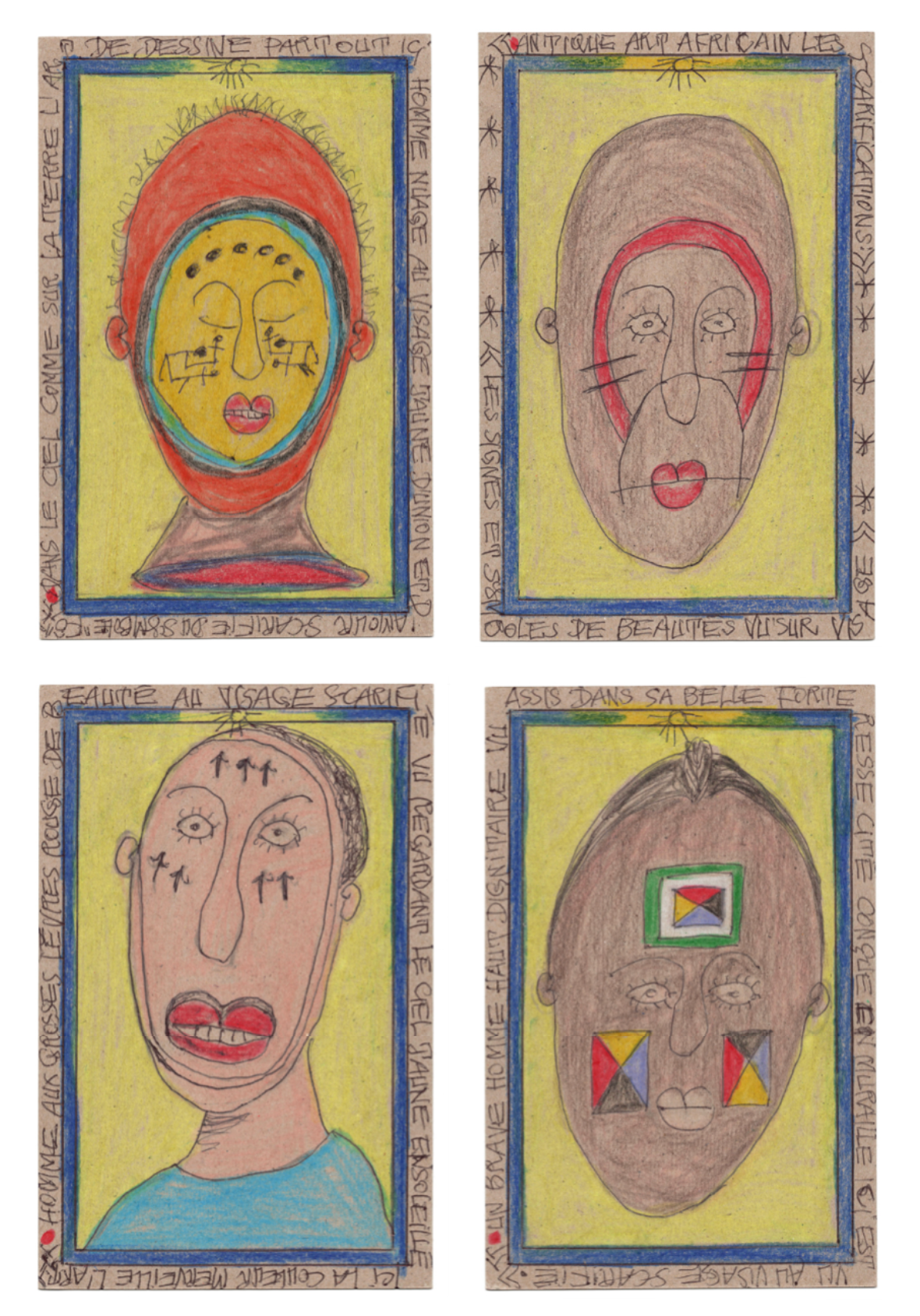 Musée des Visages Africains - Scarification (4) by Frédéric  Bruly Bouabré