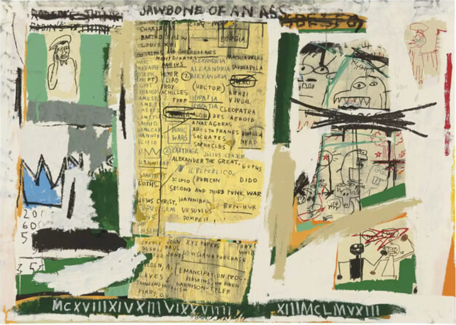 Jawbone Of An Ass by Jean-Michel Basquiat