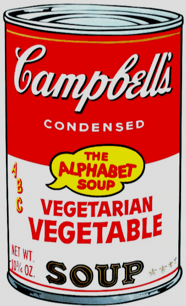 Campbell’s Vegetarian Vegetable Soup by Andy Warhol