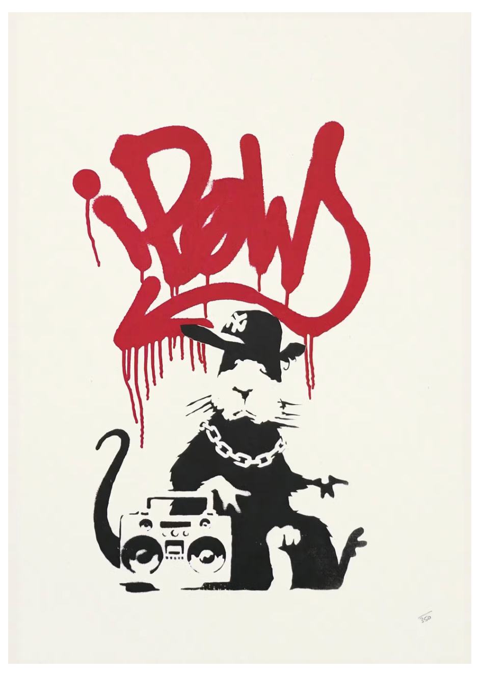 Gangsta Rat (Unsigned) by Banksy