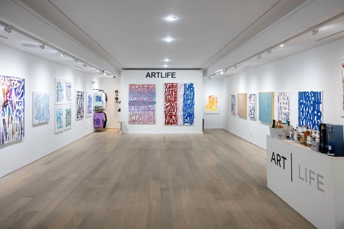 ArtLife gallery interior with artworks for sale
