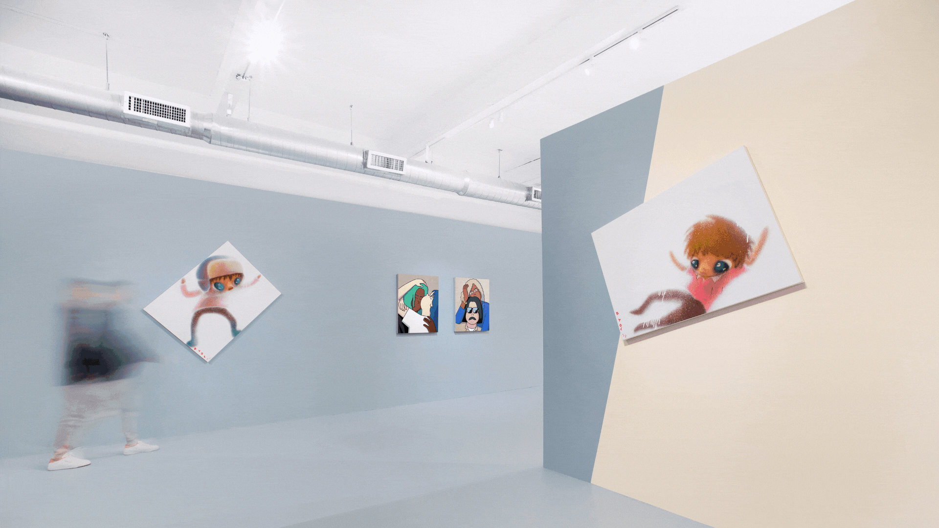 art exhibition inside gallery