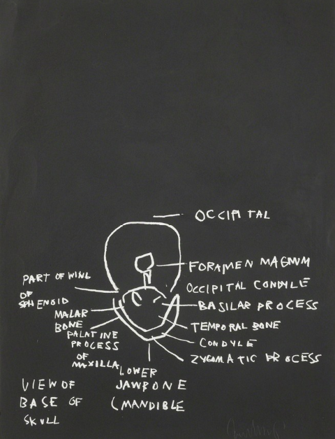 Of Base Of Skull by Jean-Michel Basquiat