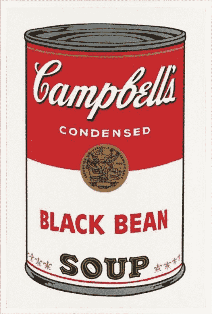 Campbell's Black Bean Soup by Andy Warhol