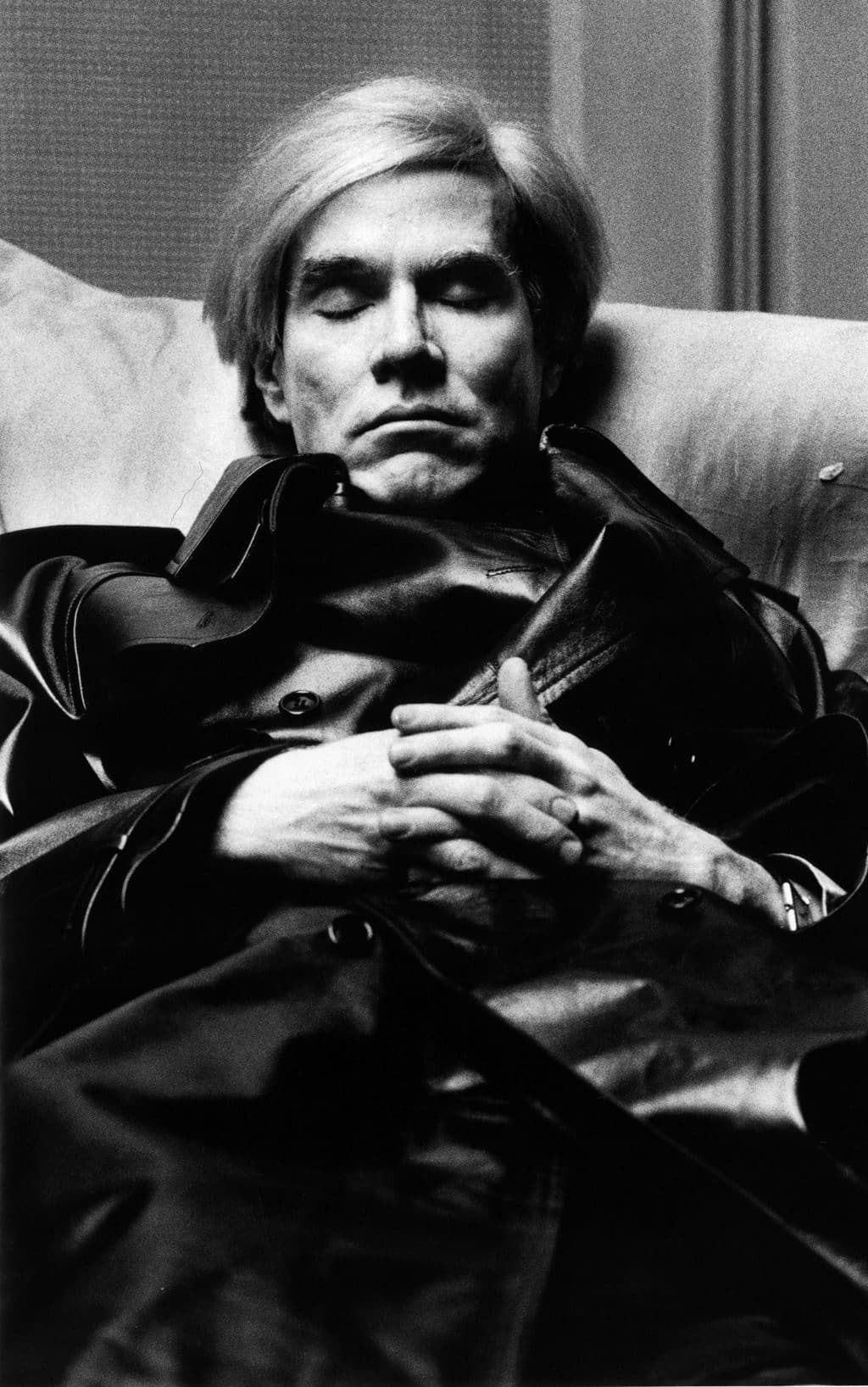 Andy Warhol Resting by Helmut Newton