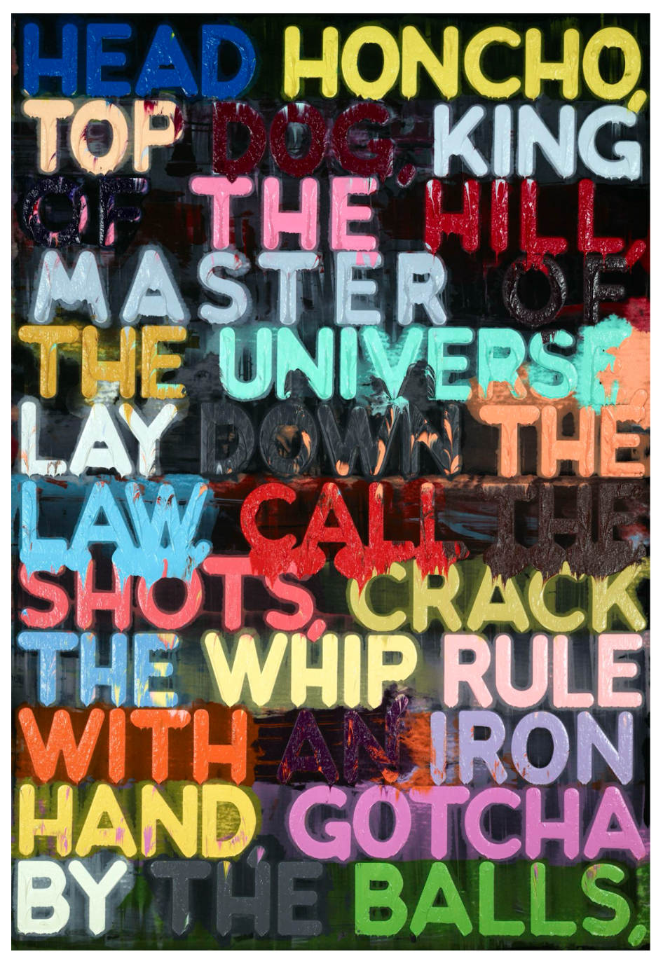 Head Honcho by Mel Bochner