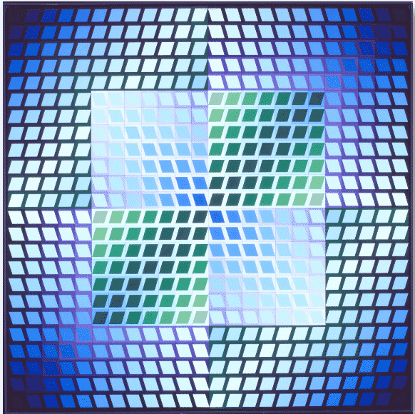 Quasar-Kek by Victor Vasarely