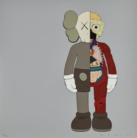 Dissected Companion Print (Brown) by Kaws
