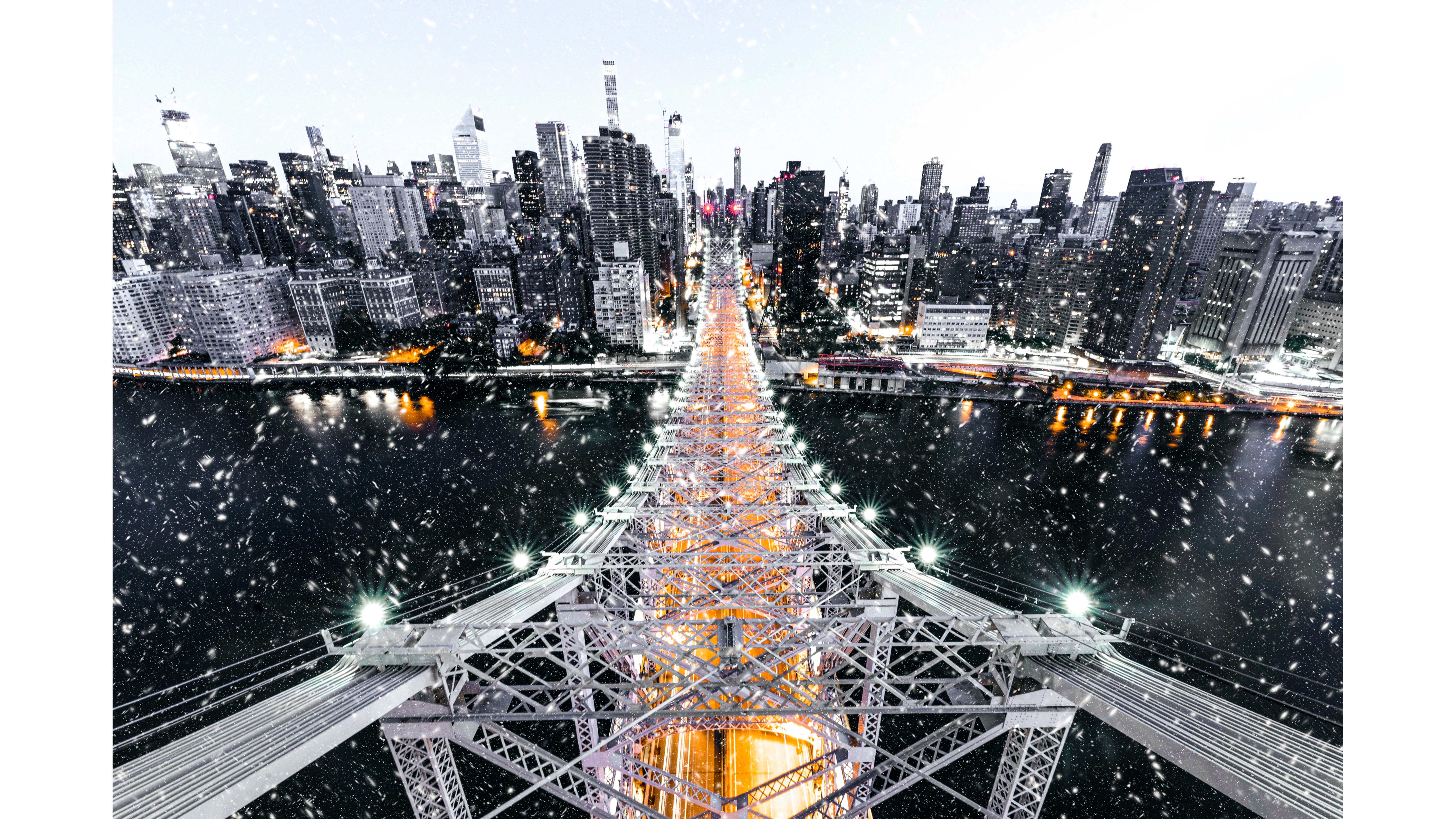 A Snowy Day on the Queensborough Bridge by Isaac Wright