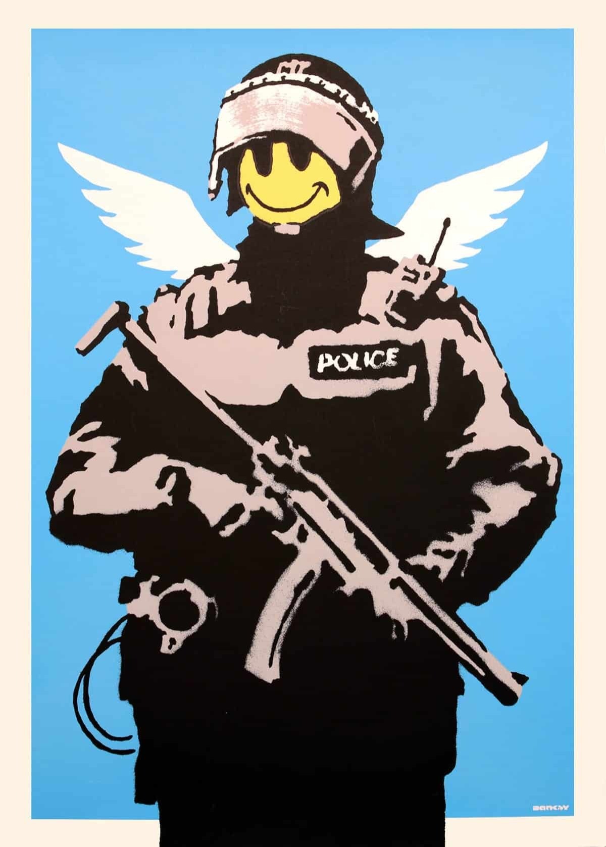 Flying Copper by Banksy