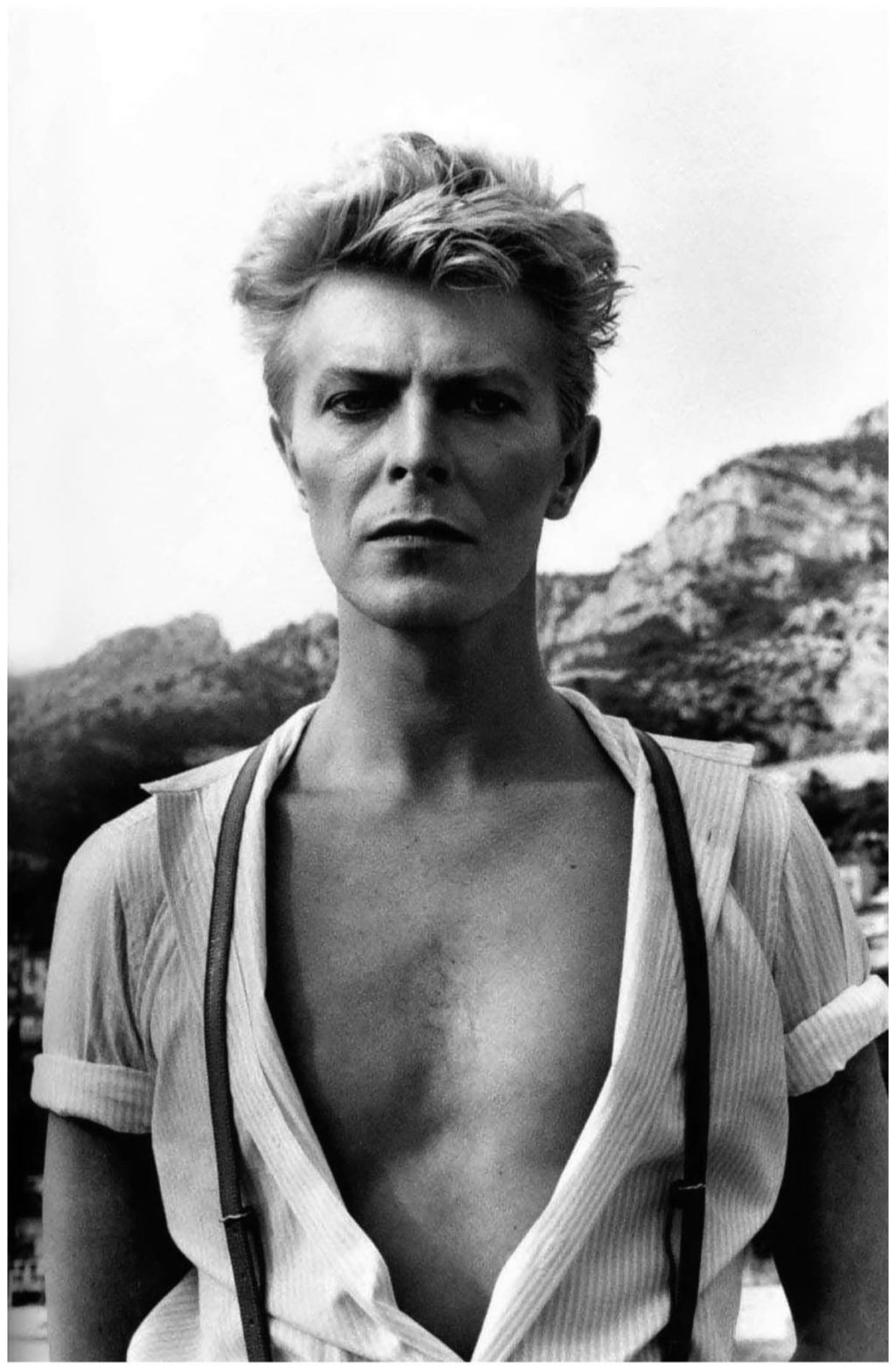 David Bowie's Open Shirt by Helmut Newton