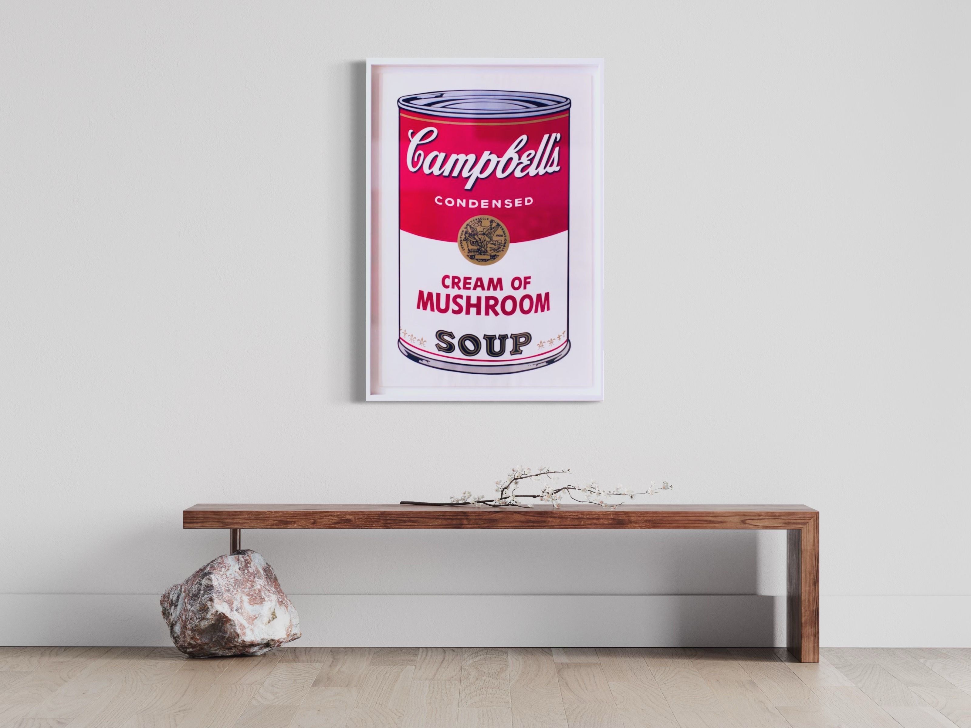 CAMPBELL’S CREAM OF MUSHROOM SOUP by Andy Warhol