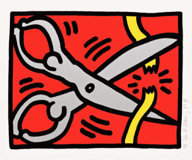 Pop Shop III Scissors by Keith Haring