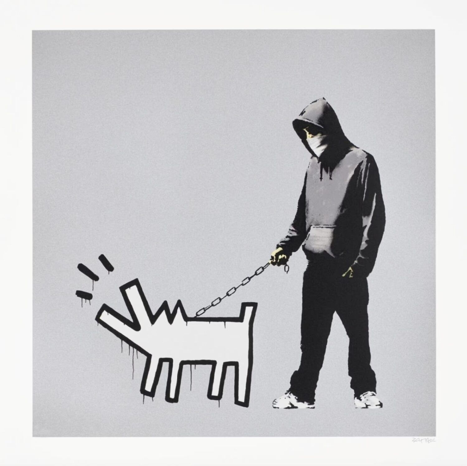 Flower Thrower Triptych Screenprint On Micron Board by Banksy