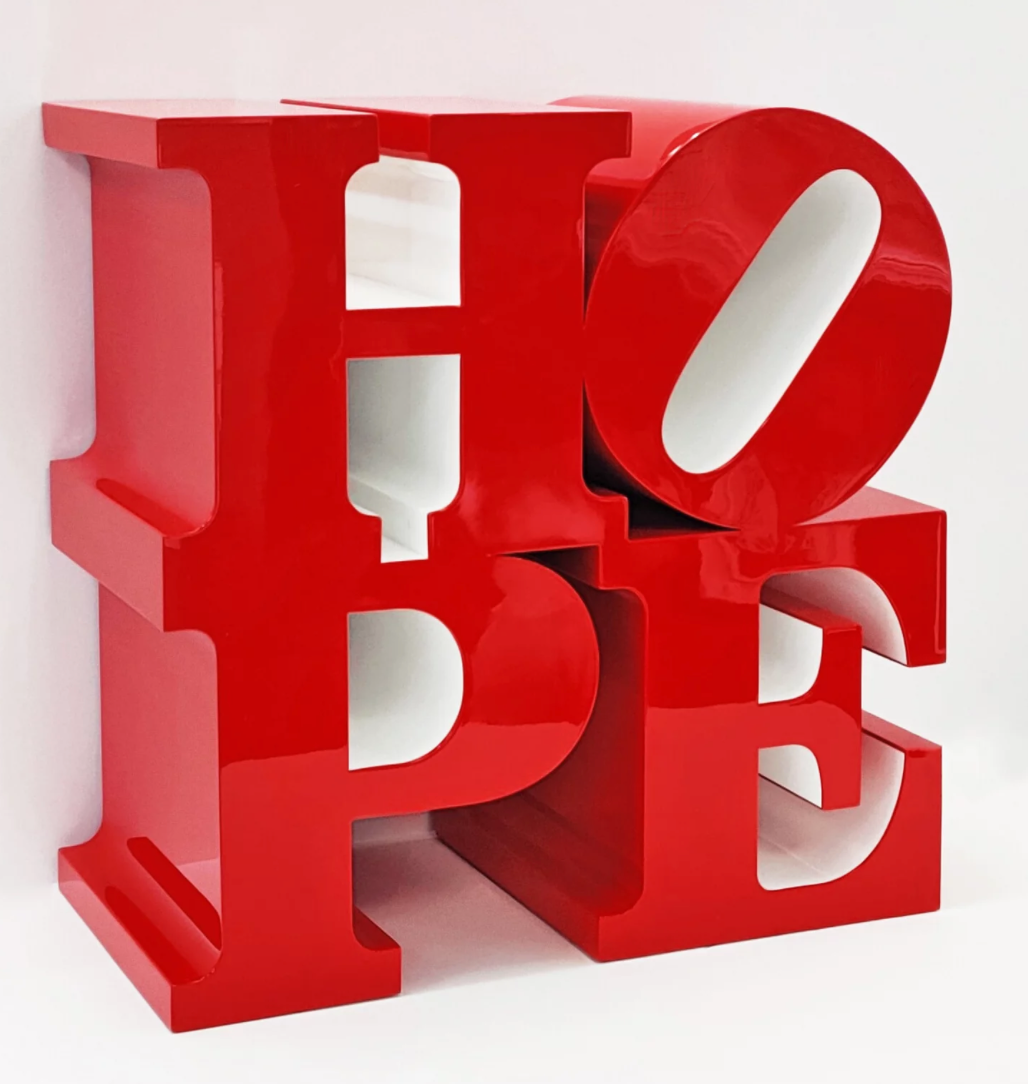 Robert Indiana, Hope (Red/White), 2009: Available at ArtLife Gallery