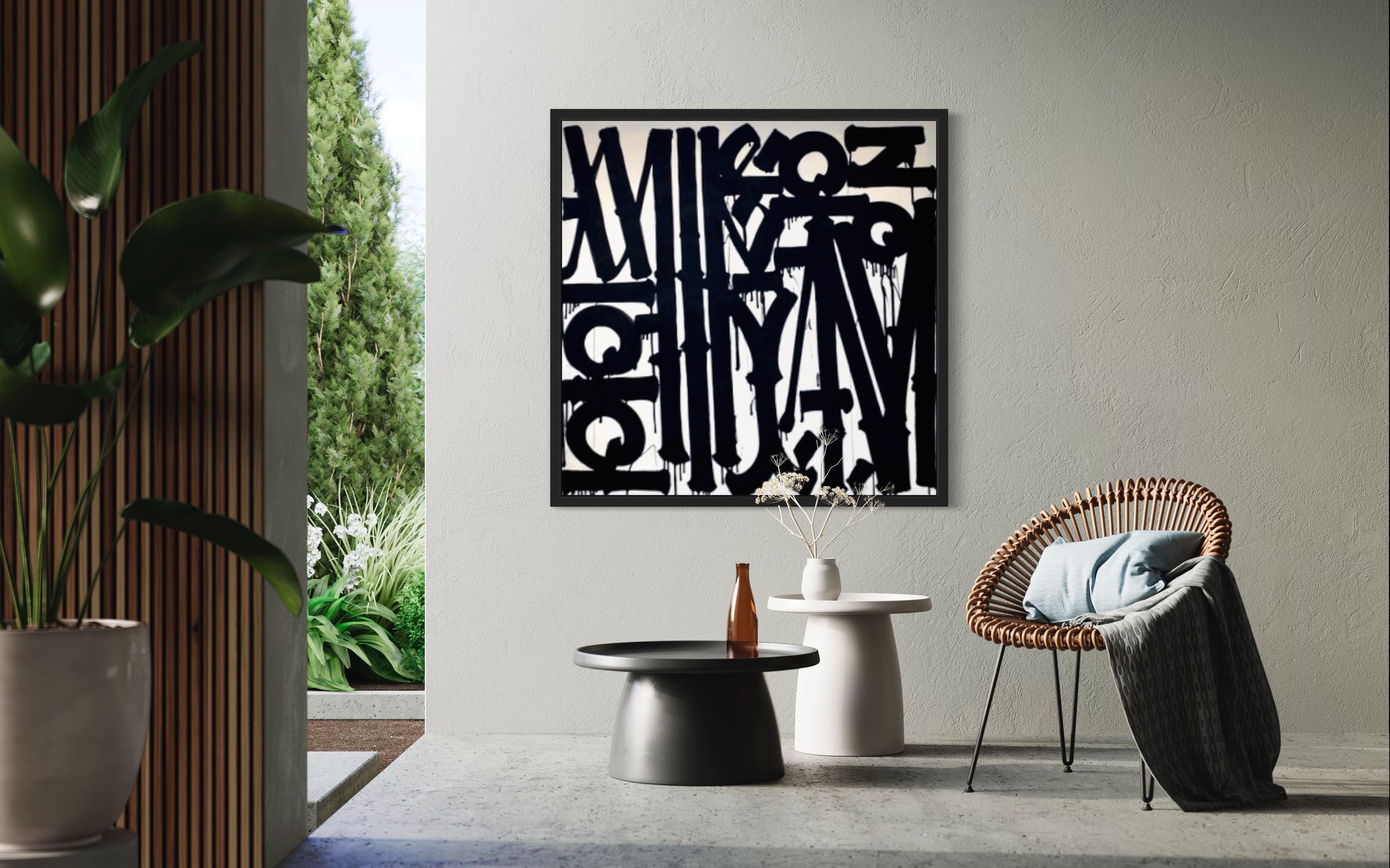 Untitled (Black on White) by Retna