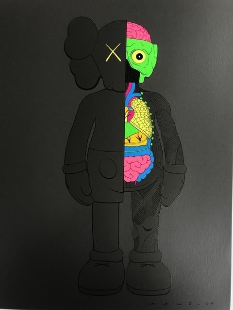 Dissected Companion Print (Black) by Kaws
