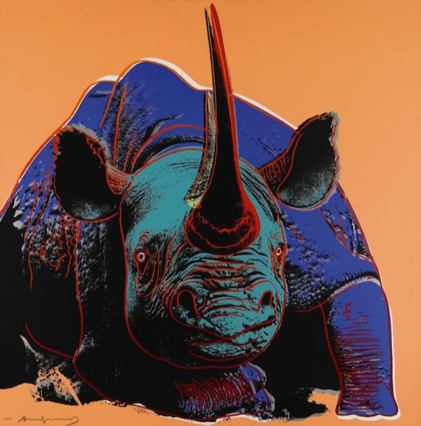 Rhinoceros by Andy Warhol