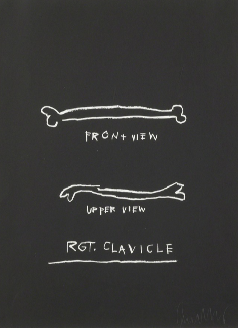 Right Clavicle, from Anatomy Series by Jean-Michel Basquiat