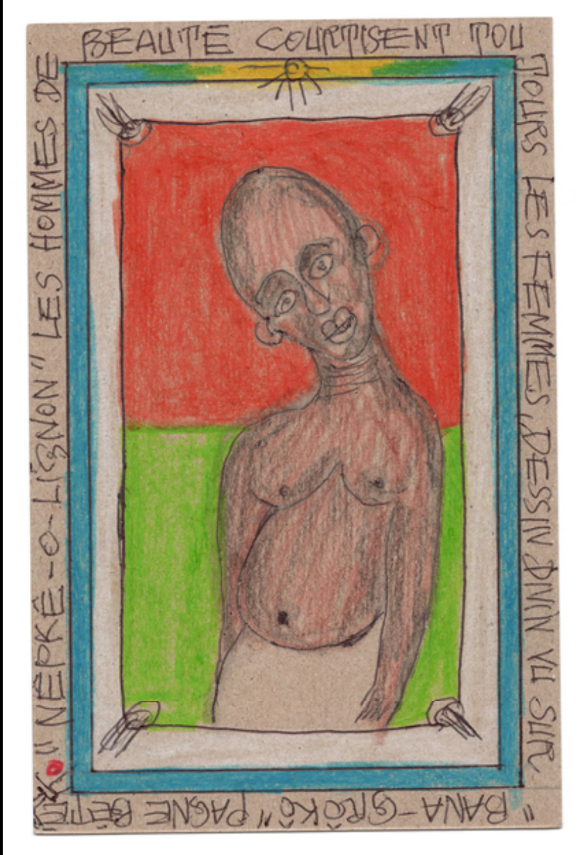 "Nepke- o lignon" les hommes de beaute courtisent tou jours les femmes by Frédéric  Bruly Bouabré