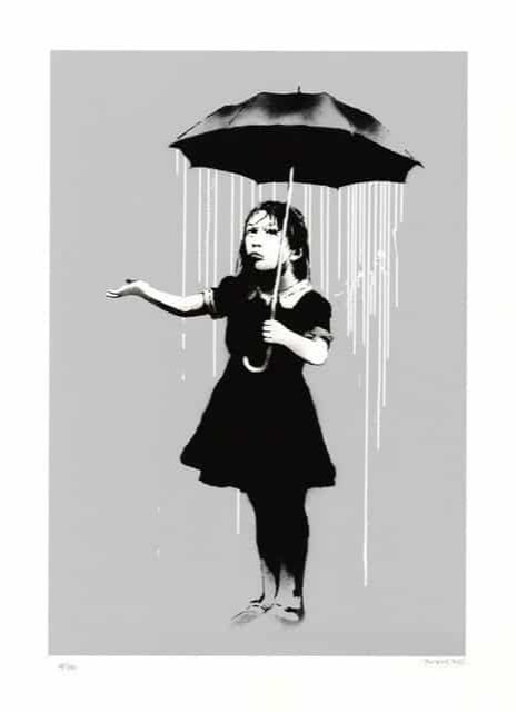 Nola (White Rain) Signed by Banksy