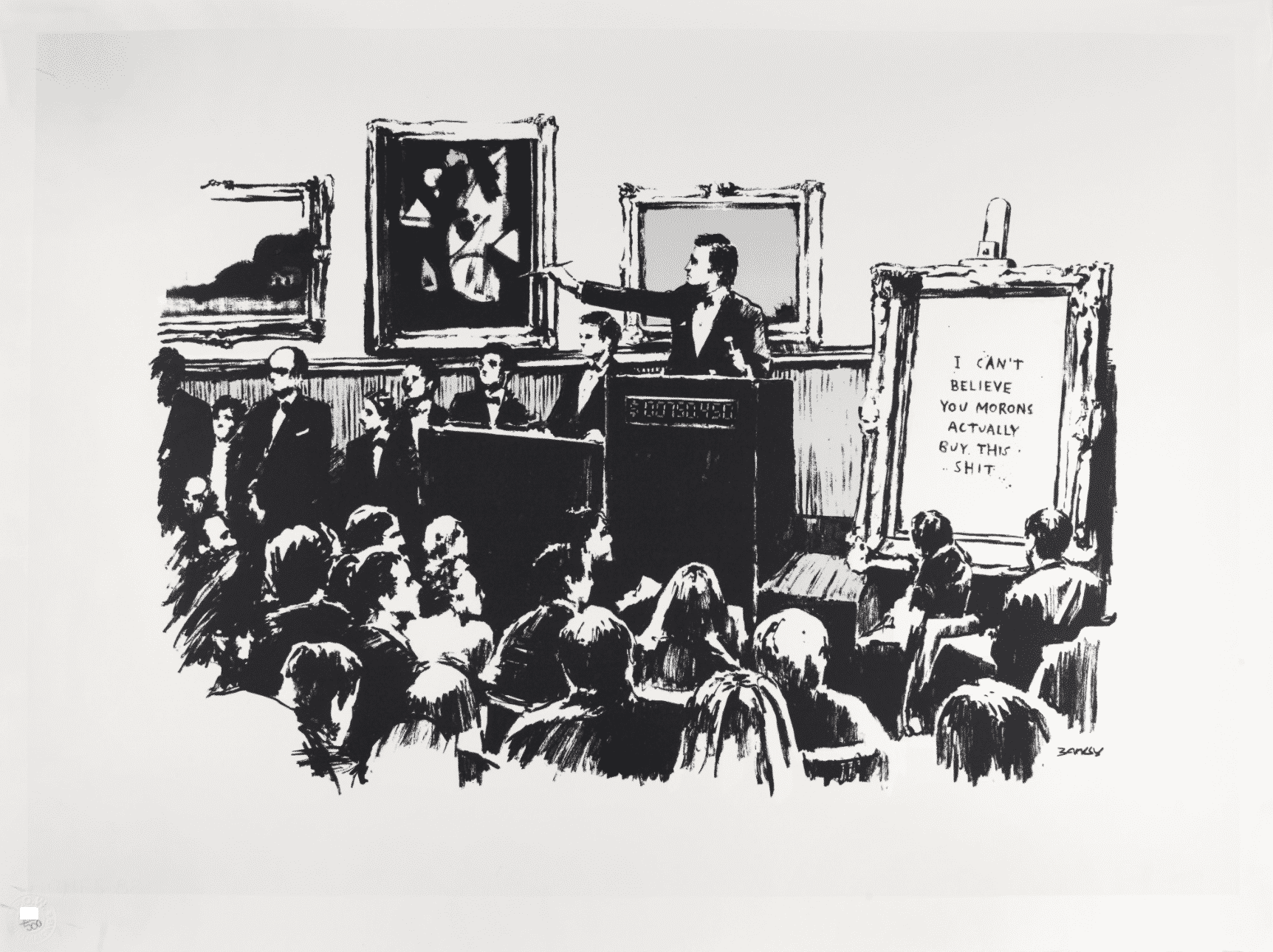Morons (White), (Unsigned) by Banksy