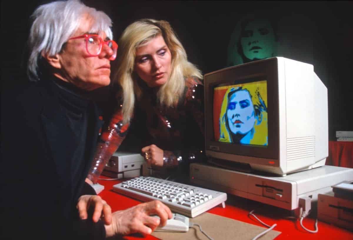 Andy Warhol at work in his studio "Factory"