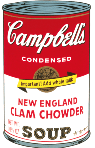 Campbell's Clam Chowder Soup by Andy Warhol