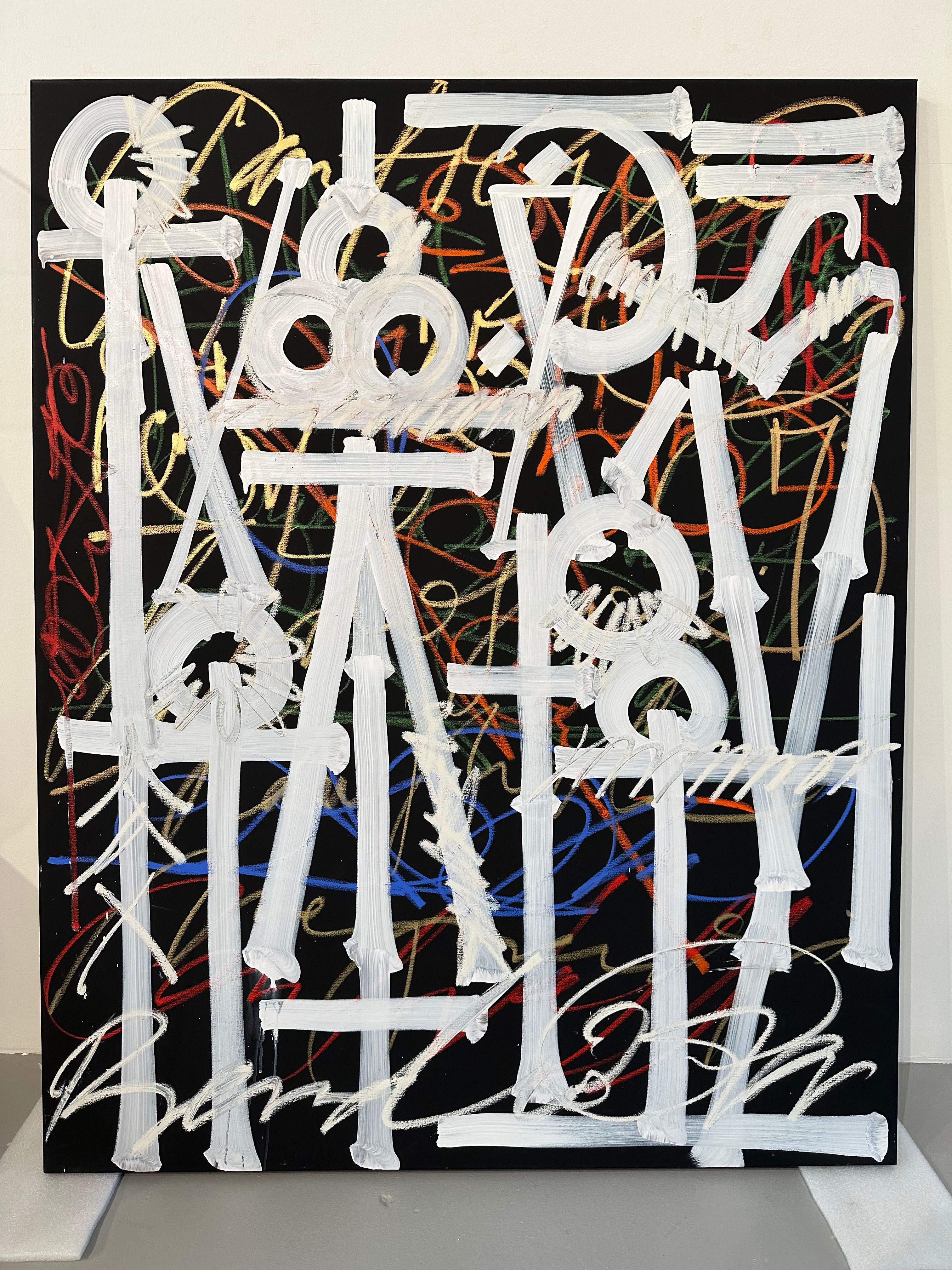 Original RETNA painting, Que Dios te Bendiga, 2019 available for sale at ArtLife Gallery Miami