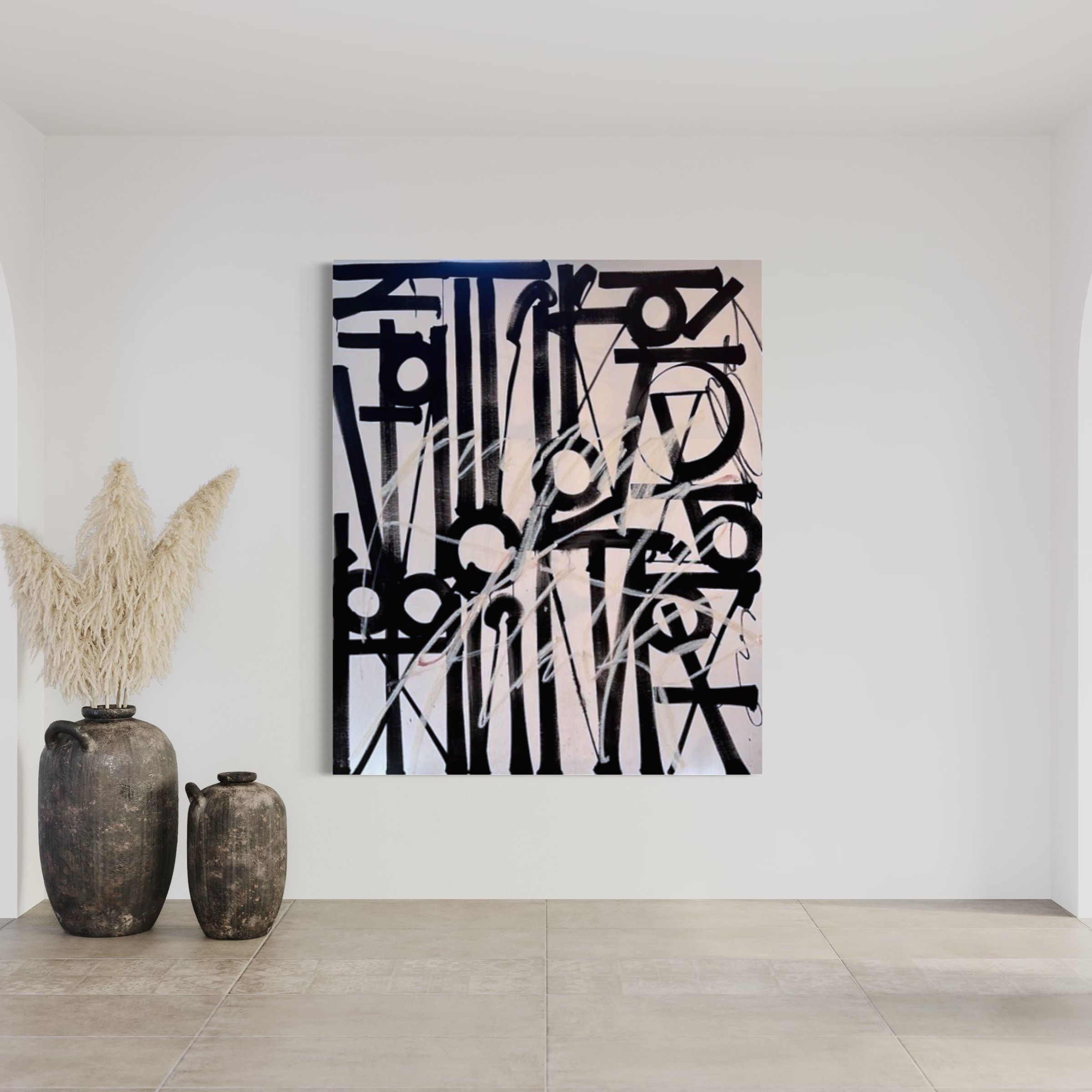 Untitled (White, Grey and Black) by Retna