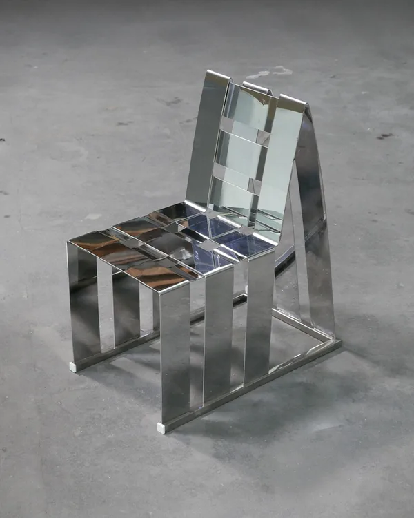 Woven mirror chair