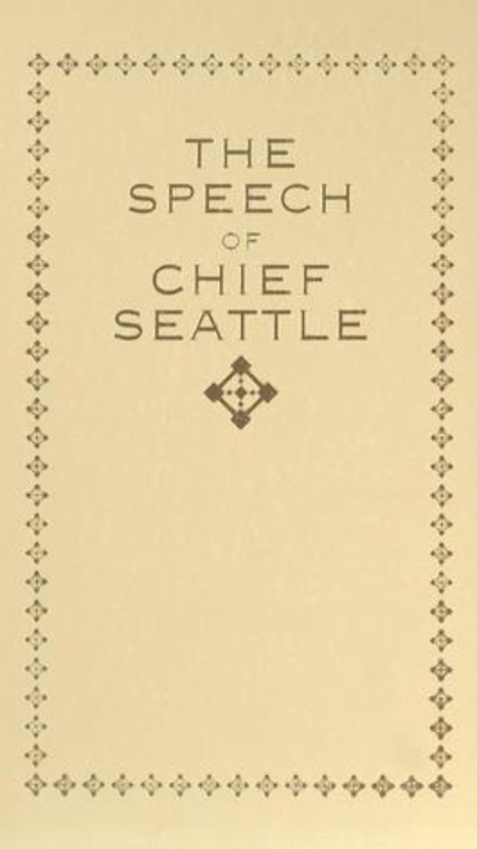 The Speech of Chief Seattle Cover