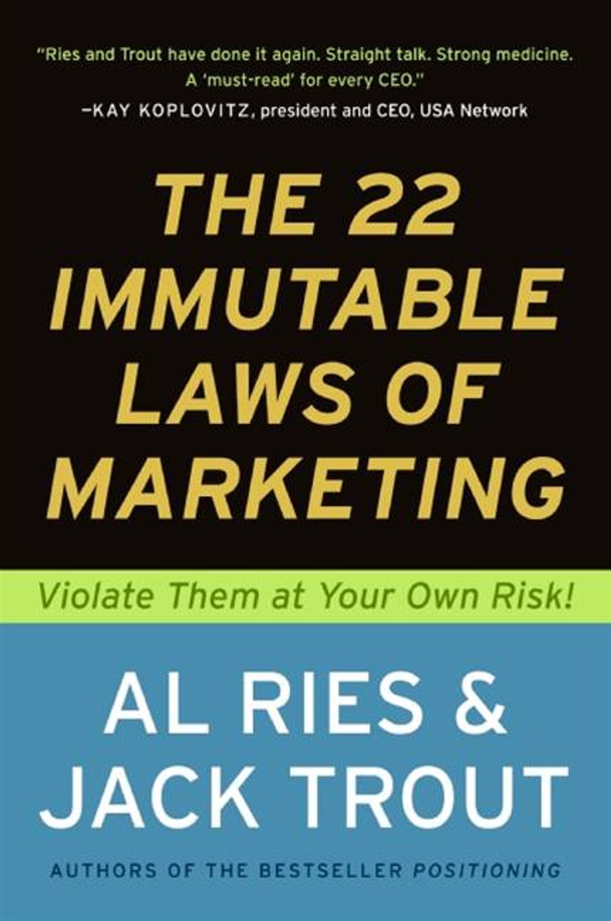 Immutable Laws of Marketing Cover