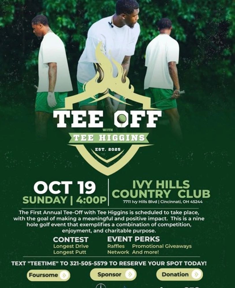 Tee Off with Tee Higgins - Oct. 19th logo or preview