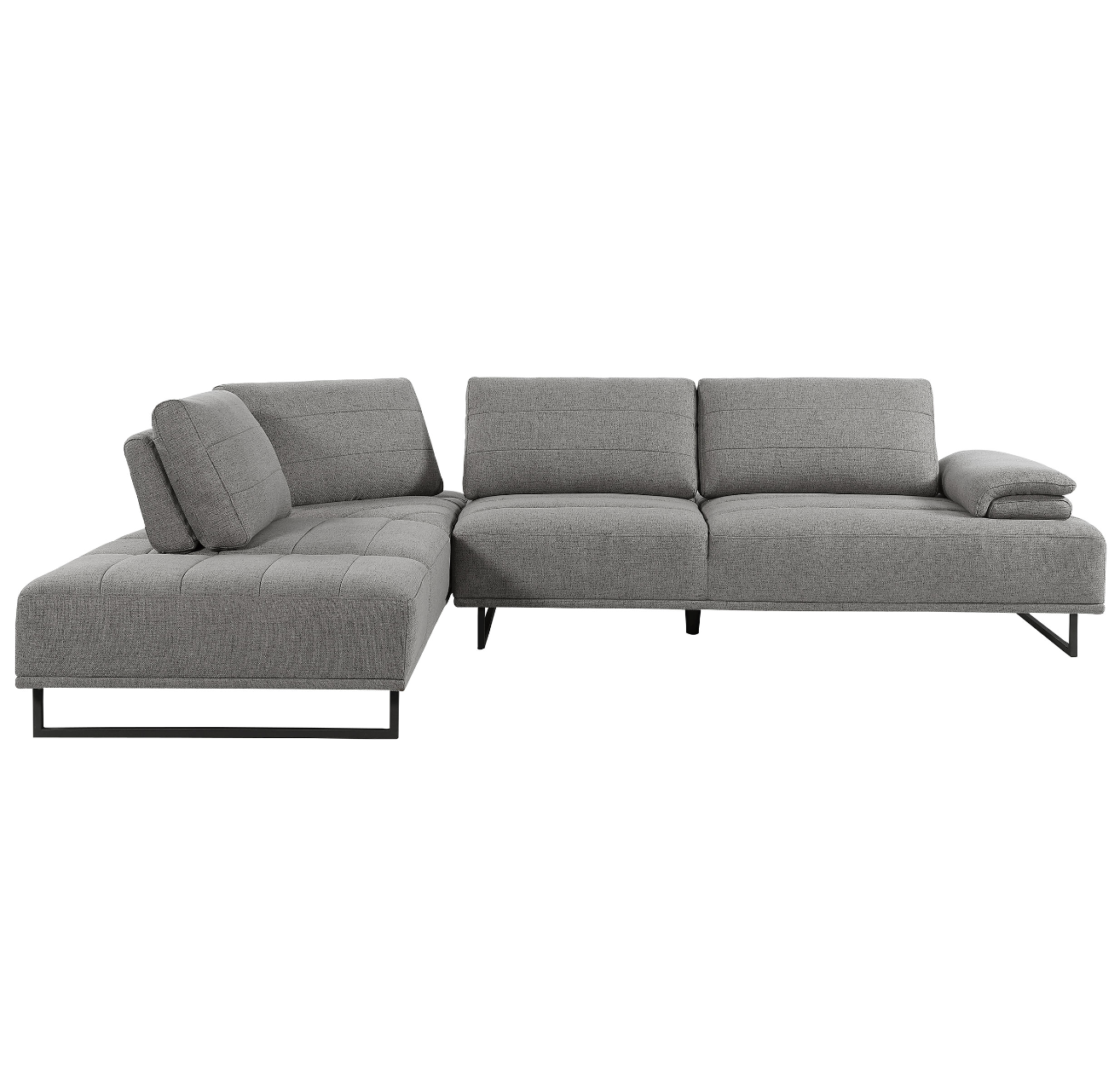 Arden 2-Piece Adjustable Back Sectional Taupe