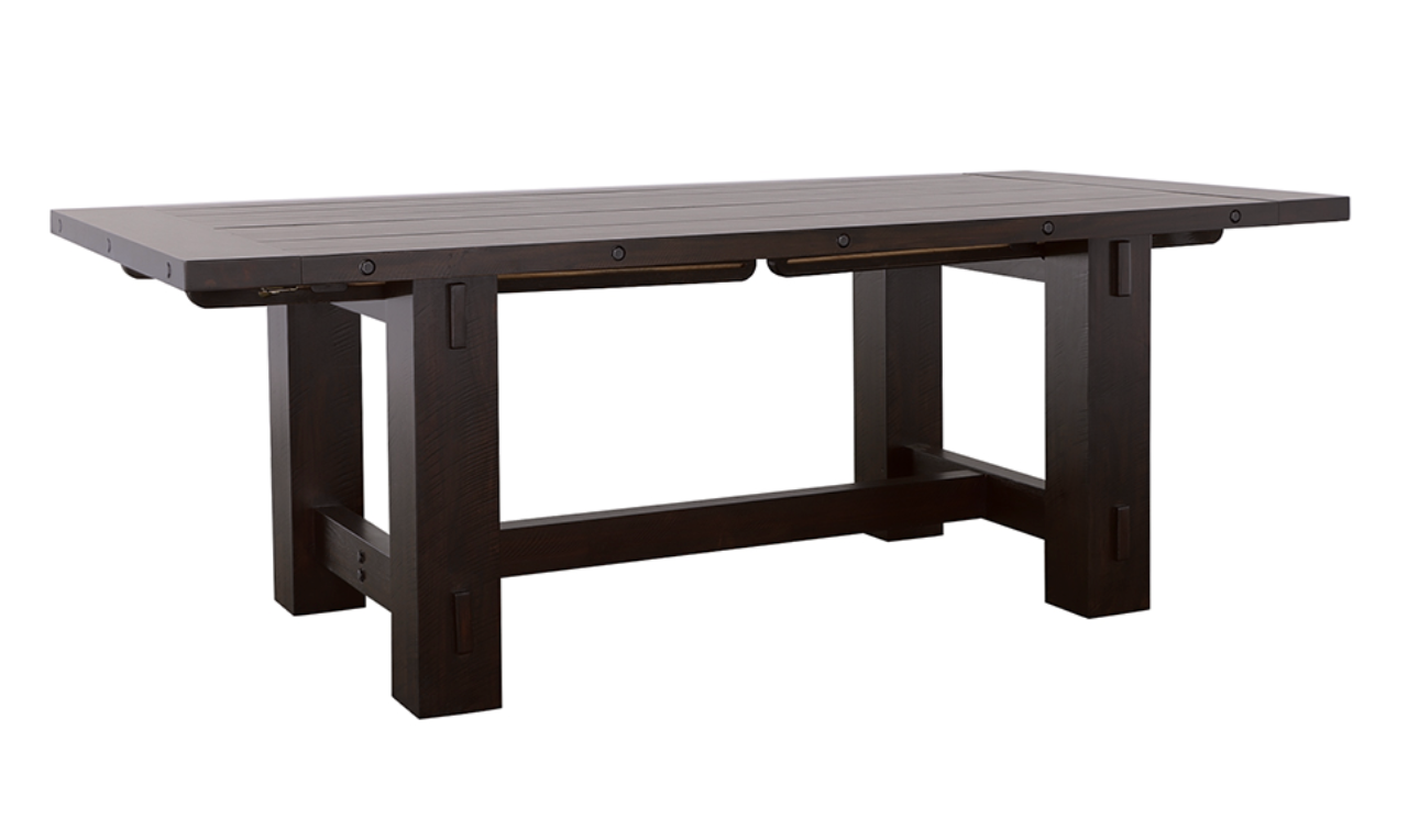 Calandra Rectangle Dining Table With Extension Leaf Vintage Java